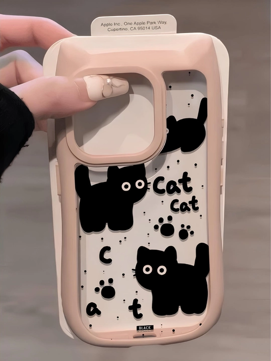 3D print g'ilof mushukcha quloqlari bilan iPhone 11, 12, 13, 14, 15, 16, 17, PRO MAX