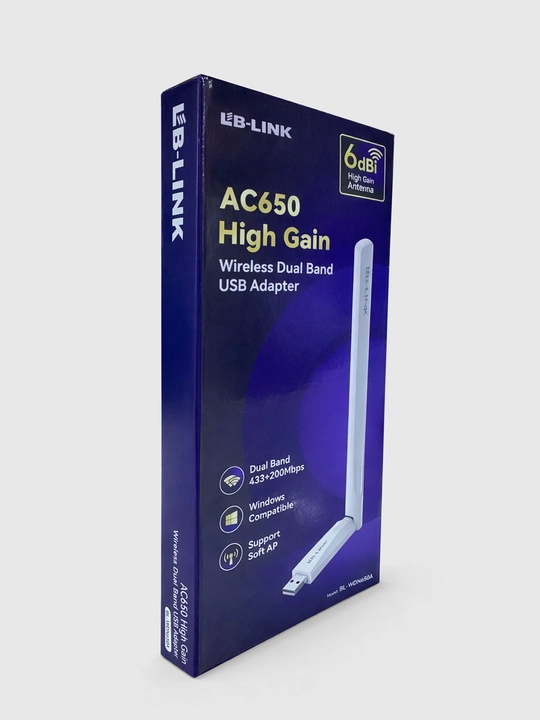 LB-LINK BL-WDN650A AC650M USB Wi-Fi адаптер Dual Band 2.4G/5G с антенной