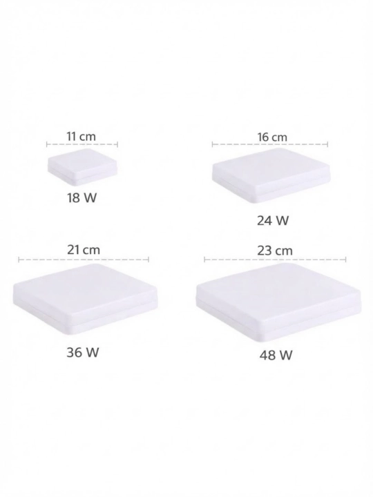 Lyustra LED panelli, 2 xil shakl, oq yorug'lik, devor va patolok uchun chiroq, qandil
