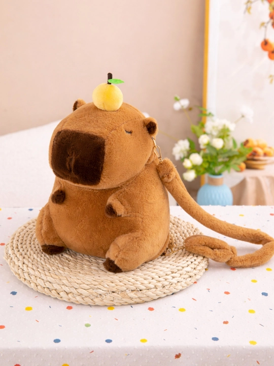 Мягкая игрушка, плюшевая капибара, 3 в 1 детская сумочка, рюкзак