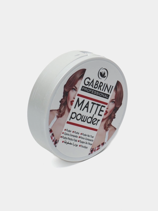 Пудра для лица Gabrini Matte Powder, водостойкая, матовая, 24 часа, 12 гр