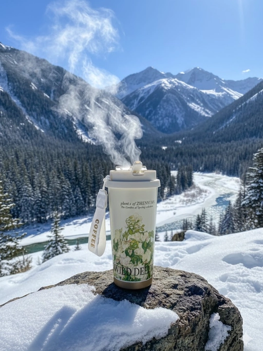 Choy va qahva uchun germetik termokrujka, SUS316 zanglamaydigan po‘latdan yasalgan, 500 ml