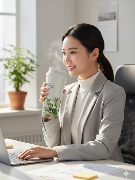 Choy va qahva uchun germetik termokrujka, SUS316 zanglamaydigan po‘latdan yasalgan, 500 ml