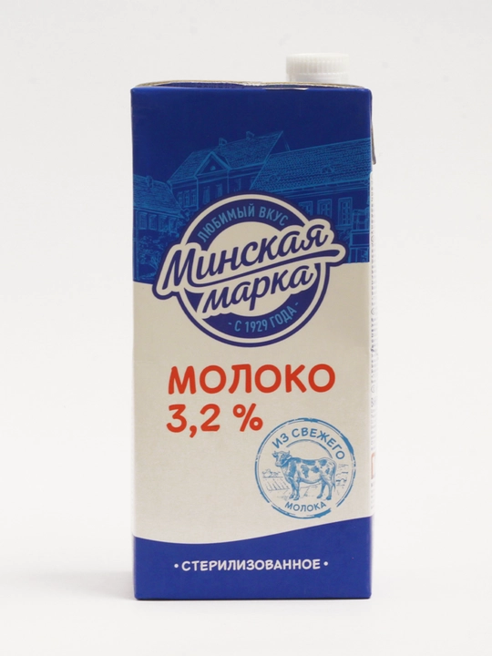 Молоко "Минская марка", питьевое, пастеризованное, 3.2%, 1 л