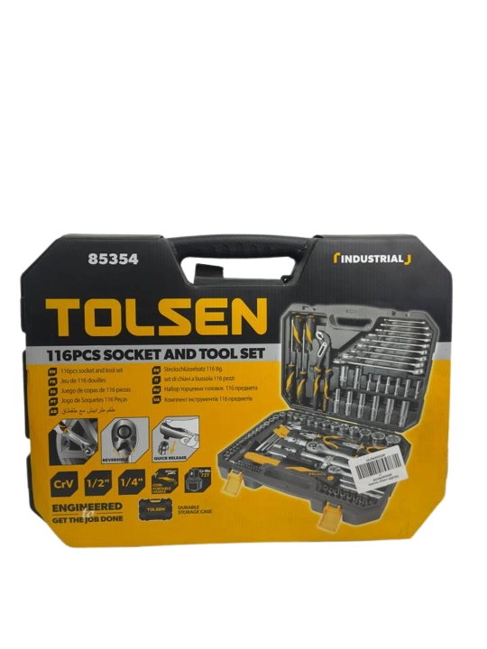 TOLSEN professional kalitlar nabori – 45/94/116/175/216 (TOLSEN Socket Set Professional)