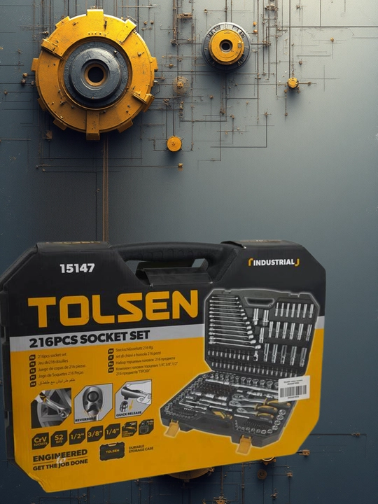 TOLSEN professional kalitlar nabori – 45/94/116/175/216 (TOLSEN Socket Set Professional)