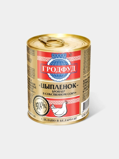 Тушёнка Grodfood из цыплёнка, 350 г — 111555-TGFC350