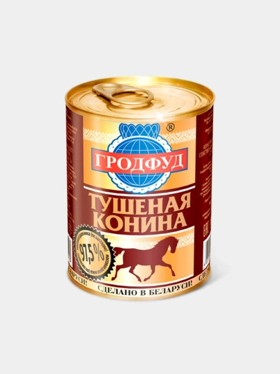 Тушёнка Grodfood из конины, 338 г — 111555-KK338