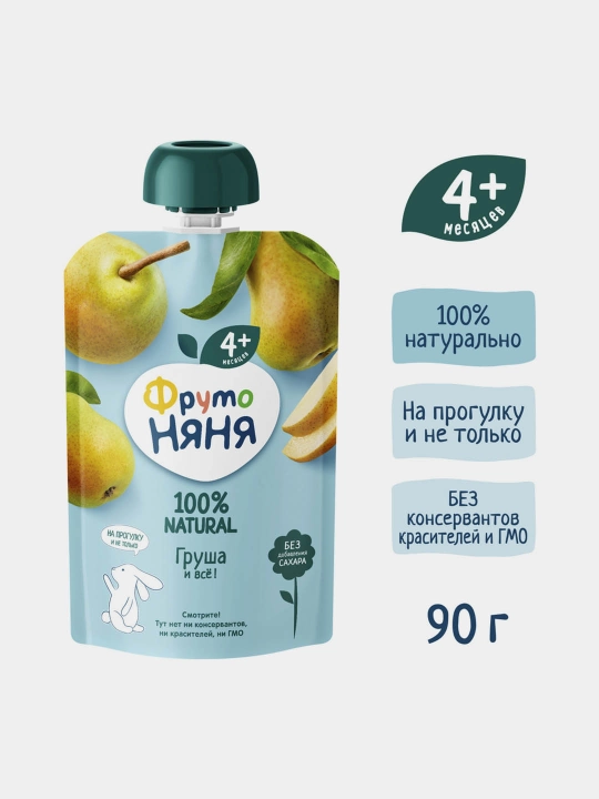FrutoNyanya mevali pyure nok tabiiy 90 g paуч 12 dona