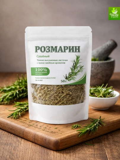 Розмарин сушеный Египет, Musi Organic, 50 - 100 г — AKASHOP-ROZMARIN-rm50