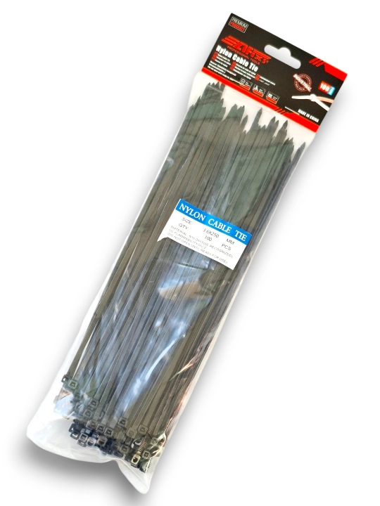 Plastik neylon xomutlar, paketda 100 dona, tortqichlar