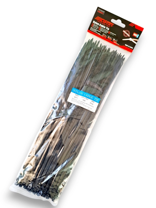 Plastik neylon xomutlar, paketda 100 dona, tortqichlar