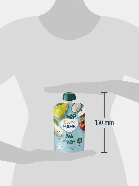 FrutoNyanya mevali pyure olma-nok tvorog bilan 90 g paуч 12 dona