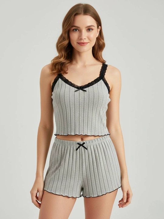 Ayollar uchun pijama to'plami, yumshoq trikotaj