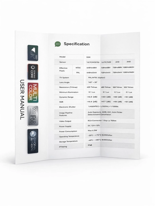Diamond 2 K orqa ko'rinish kamerasi avtomobil monitorlari uchun