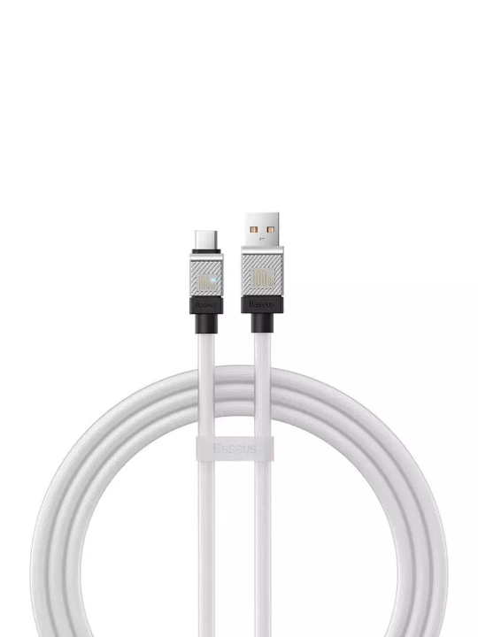 Зарядный кабель Baseus CoolPlay Series Fast Charging Cable USB to Type-C 100W 1m White