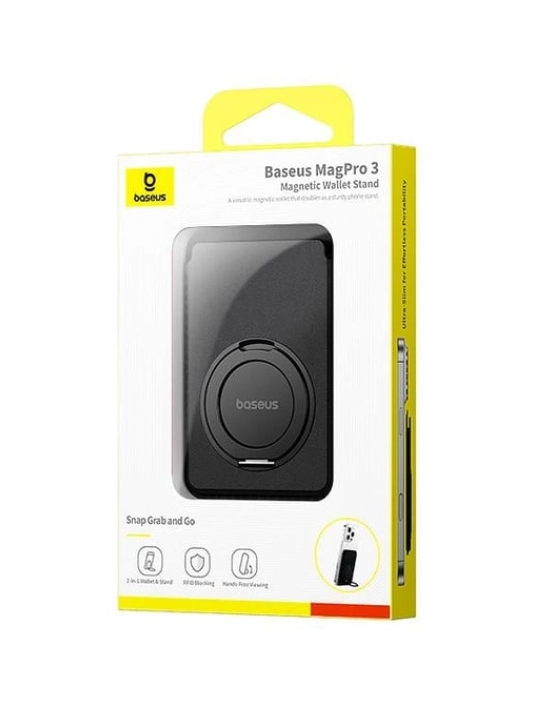 Магнитный кошелёк-подставка Baseus MagPro 3 Magnetic Wallet Stand Cosmic Black - 