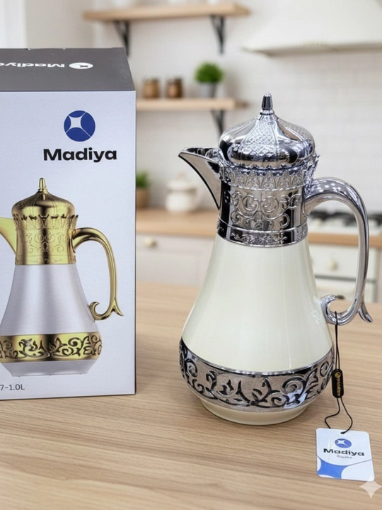 Dekorativ termos-idishi Madiya — Arab uslubidagi nafis choy va qahva idishi, 1.0 litr - 