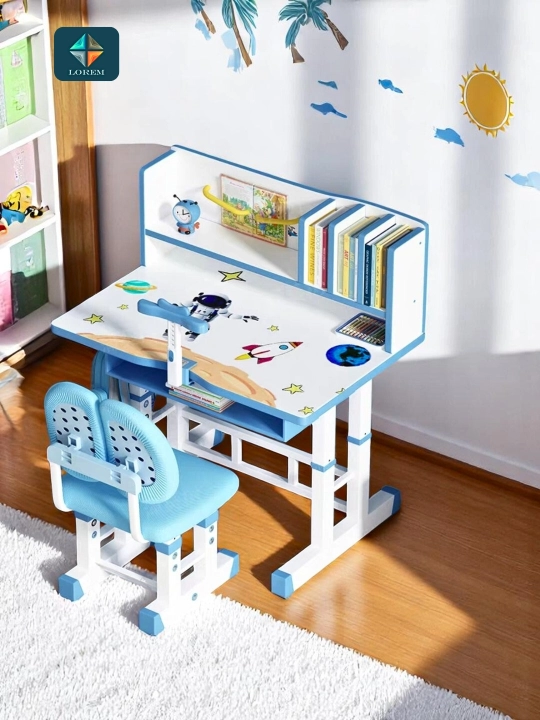 Детские парты и стулья, набор регулируемой высоты, Hello Kitty, космос, супергерои