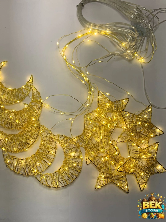 Ramazon, EID, RAMADAN MUBORAK uchun LED girlyanda svetlari bezaklar