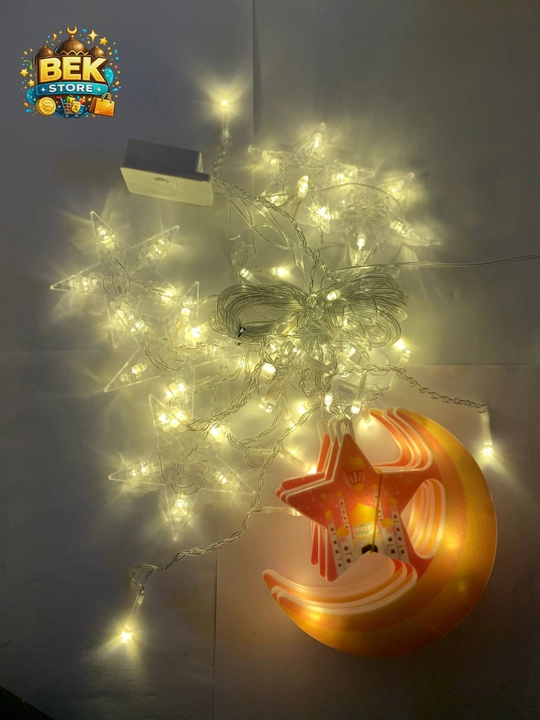 Ramazon, EID, RAMADAN MUBORAK uchun LED girlyanda svetlari bezaklar