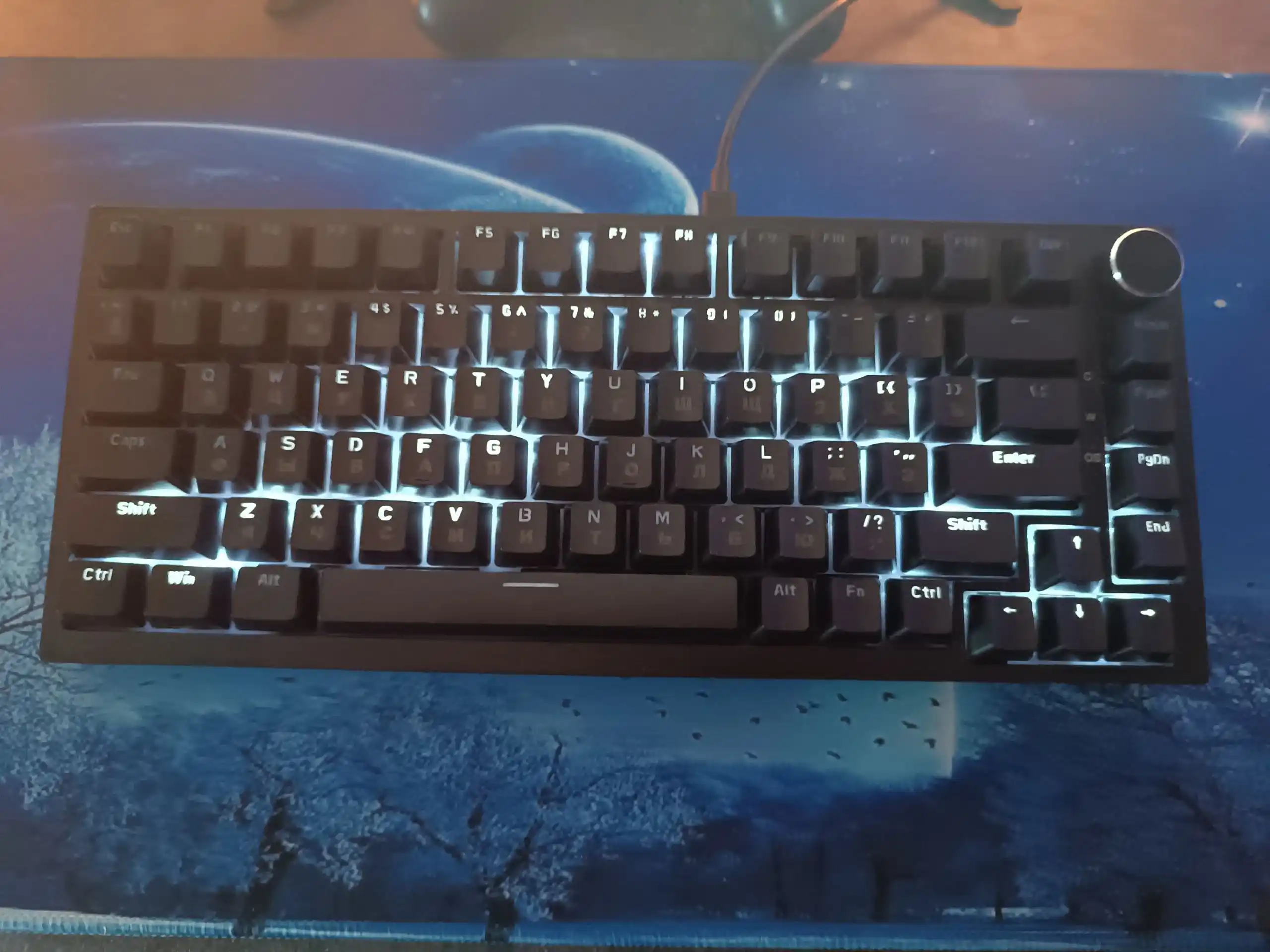 Mexanik klaviatura gaming uchun AJAZZ AK820, simli klavitura, yoritgichli