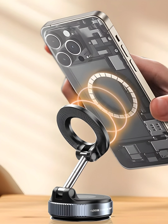 MegaSafe magnit holder — avtomobil uchun vakuumli MagSafe telefon ushlagichi, car holder