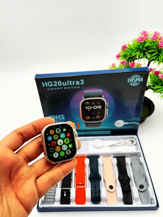 Smart Watch Ultra и Smart Watch 10, наушники Pods 2, ремешки 8–10 штук