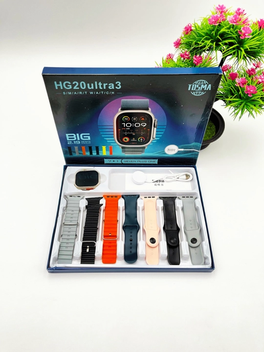 Smart Watch Ultra и Smart Watch 10, наушники Pods 2, ремешки 8–10 штук