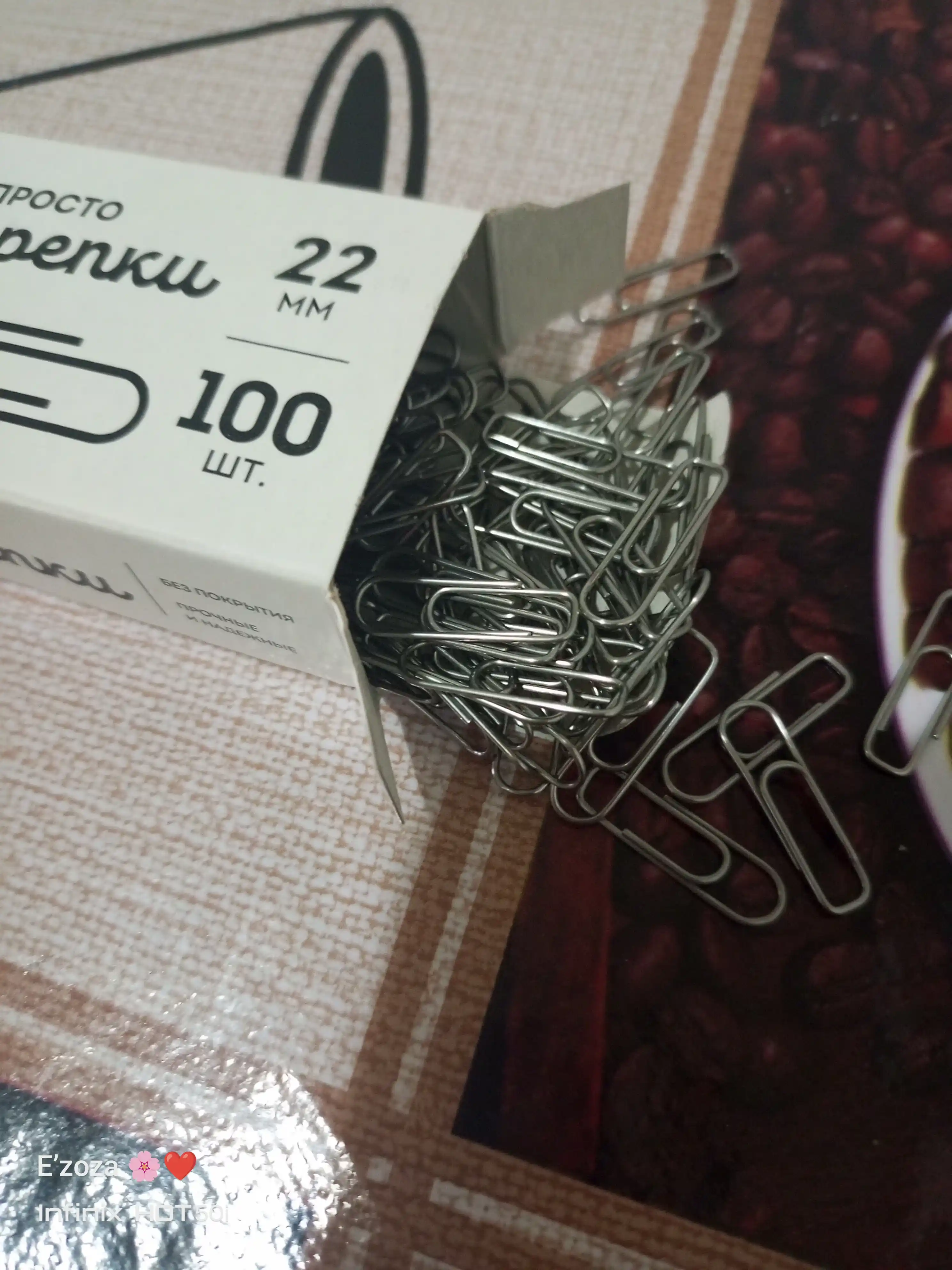 Kantselyariya qisqichlari L22 mm, 100 dona. C22-100