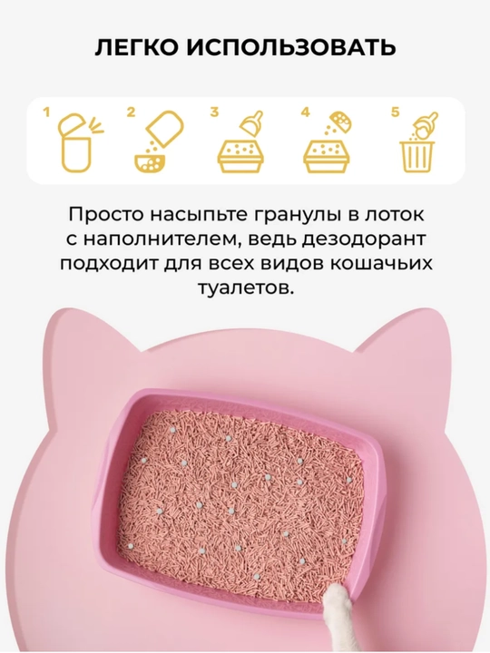 Дезодорант-шарики для кошачьего туалета