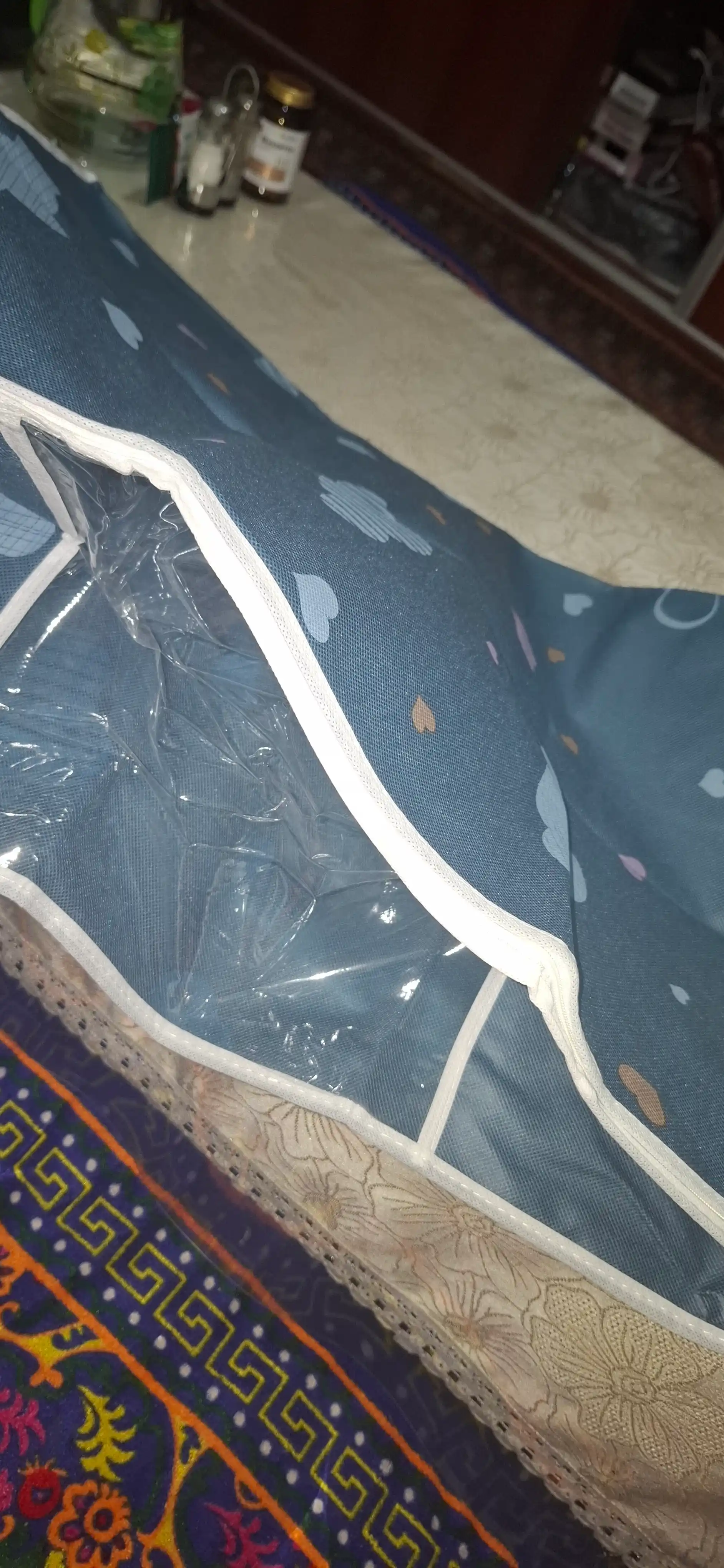 Kiyim va ko‘rpa uchun organayzer, shaffof oynali saqlash g‘ilofi, 50L, 75L