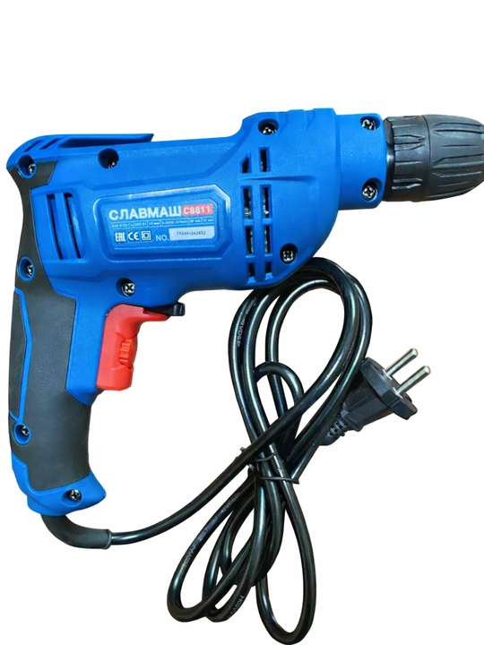 Slavmash C8811 Elektr Simli Burama Drel – 600 Vt, 10 mm, professional burg‘ulash qurilmasi