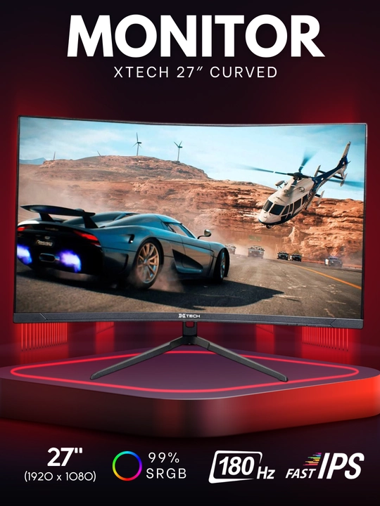 Egilgan Xtech monitor, 27 dyuym, 165 Gs, 100 Gs, 75 Gs, IPS, 2K, RGB, 1 yillik kafolat - 
