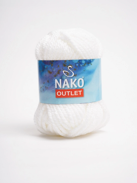 Пряжя Nako Outlet - плотная вязка,100% акрил, 250 м, 50 г (+- 5 г, 10%+-),в упаковке 1 шт - 