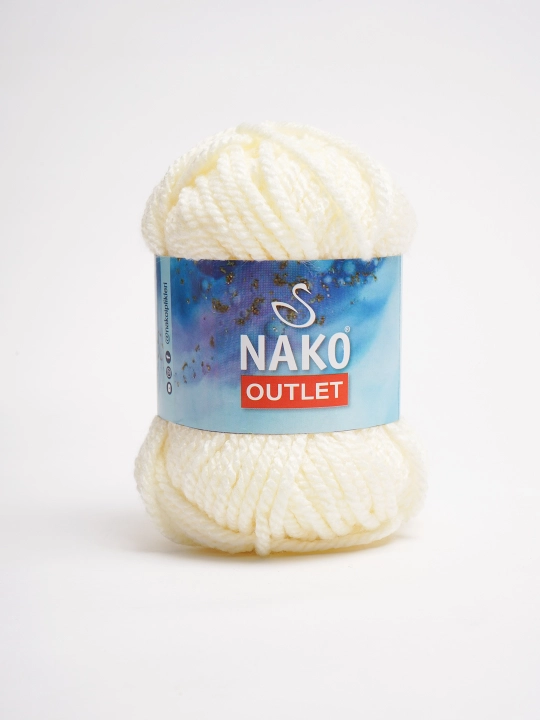 Пряжя Nako Outlet - плотная вязка,100% акрил, 250 м, 50 г (+- 5 г, 10%+-),в упаковке 1 шт - 
