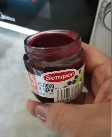 Semper mevali pyuresi, olma va ko'k, bolalar uchun, 5 m+, 125 gr