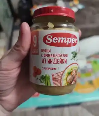Semper pyuresi, kfte, sabzavotlar, kurka, 9m+ 190 gr