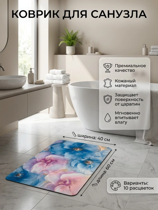 Коврик для сушки посуды, впитывающий, противоскользящий, нано-коврик для кухни - 