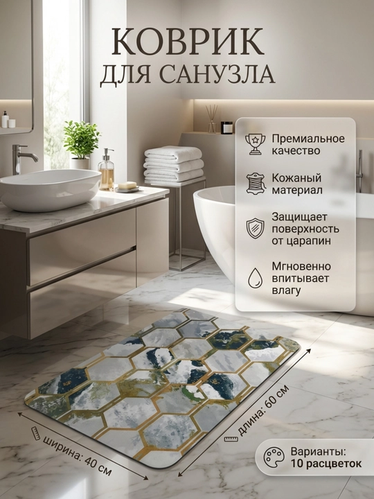 Коврик для сушки посуды, впитывающий, противоскользящий, нано-коврик для кухни