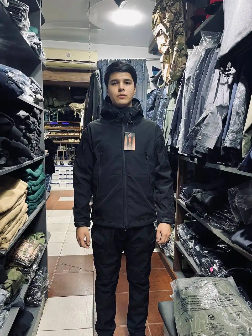 Тактический комплект Softshell куртка и штаны,зимний,Military водоотталкивающий,утеплённый