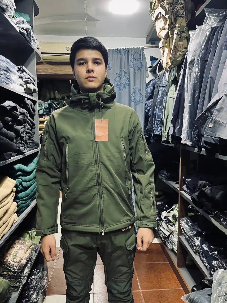 Тактический комплект Softshell куртка и штаны,зимний,Military водоотталкивающий,утеплённый