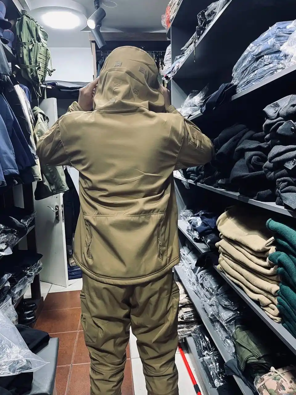 Тактический комплект Softshell куртка и штаны,зимний,Military водоотталкивающий,утеплённый