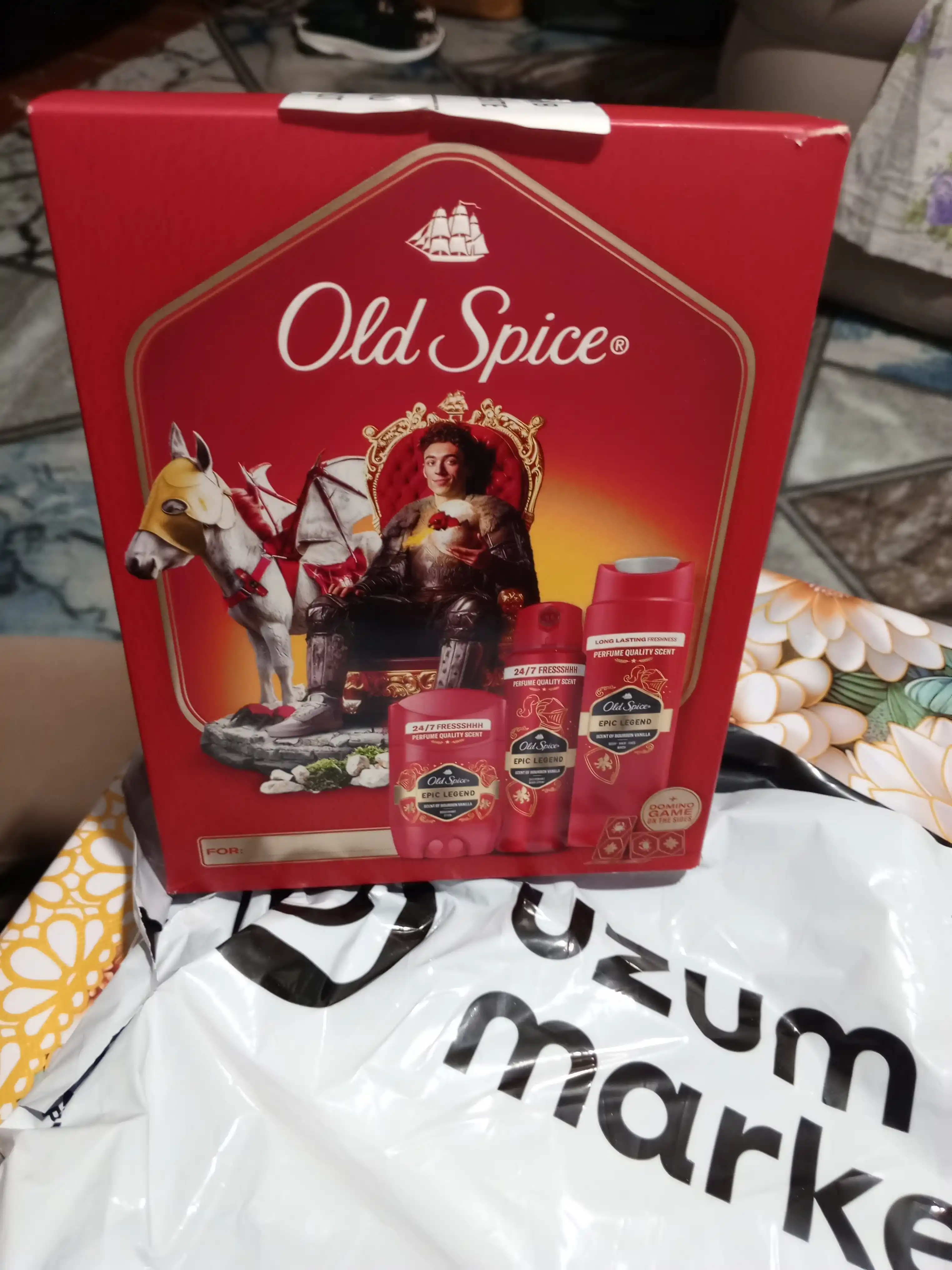 Подарочный набор Old Spice Epic Legend дезодорант стик 50мл + спрей 150мл + гель для души 250мл