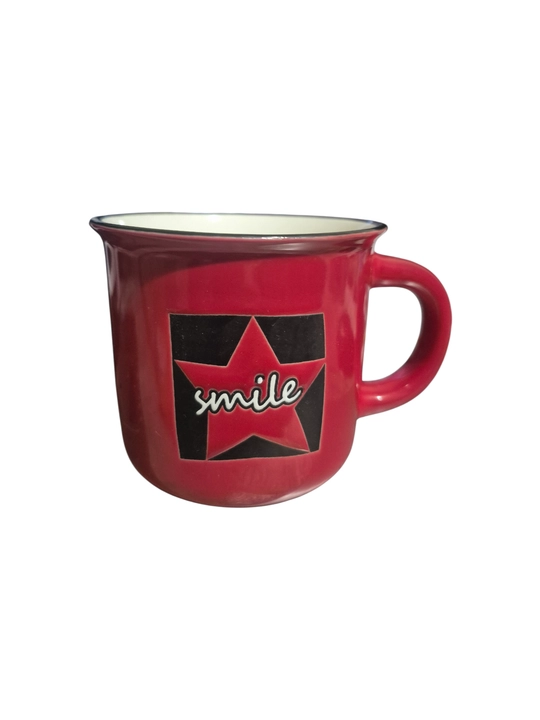Choy va kofe uchun sopol finjon "SMILE", 250 ml, 1 dona, nafis dizayn