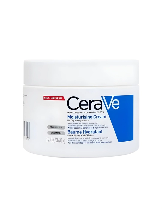 CeraVe namlantiruvchi kremi, 340 g, quruq va juda quruq teri uchun