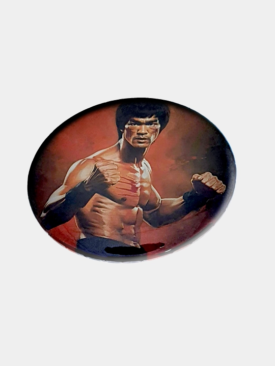 Значок 58 мм на сумку и кепку, на одежду, Брюс Ли легенда