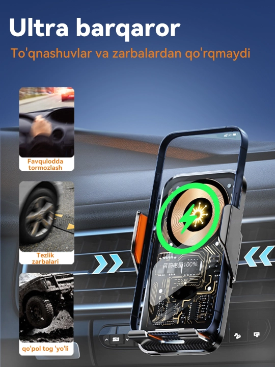 Universal avtomobil ushlagichi, telefon ushlagichi, 360 daraja aylanish