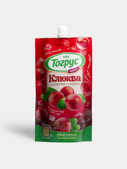 Клюква протёртая с сахаром, ТОГРУС, 250 гр