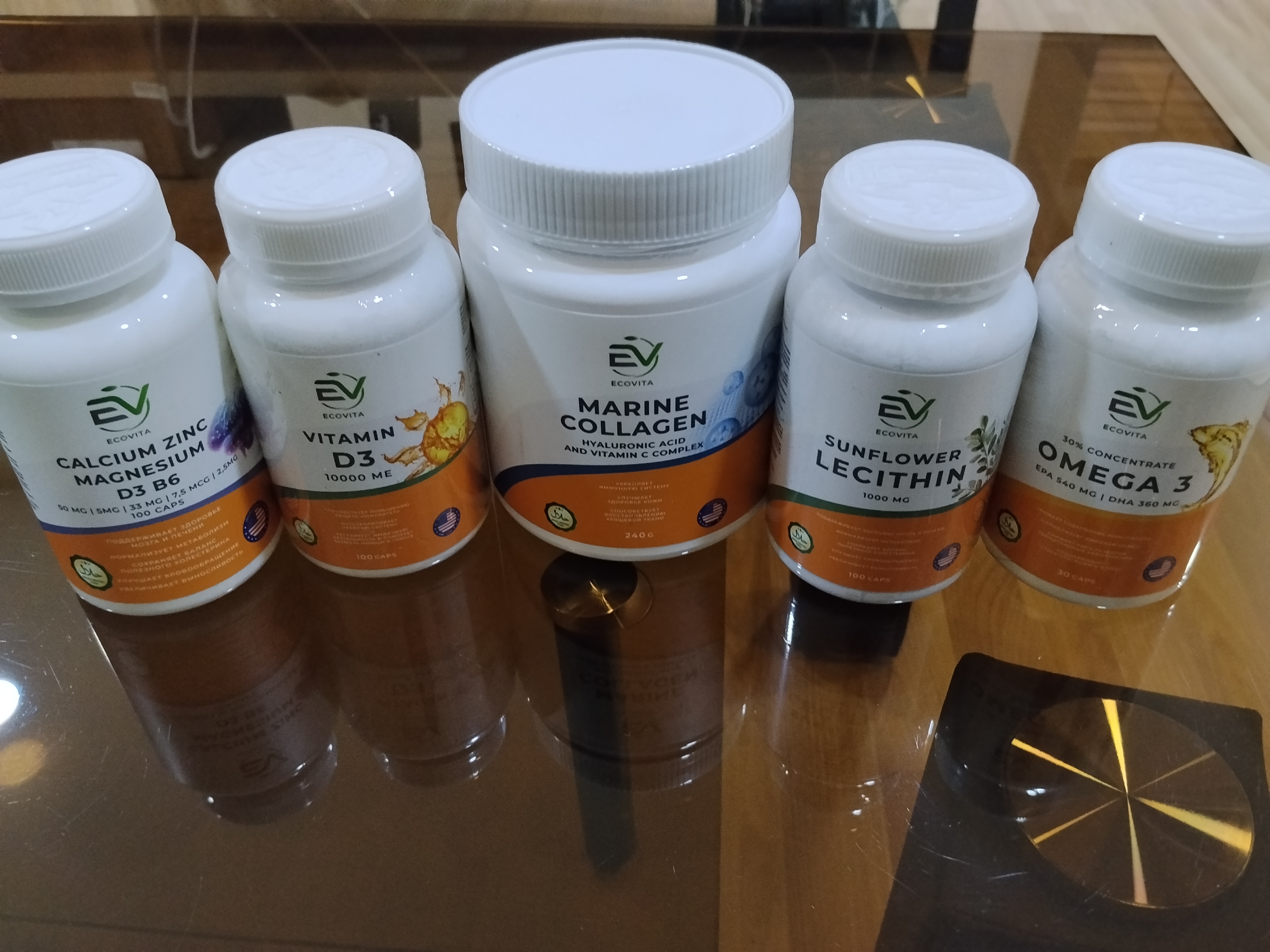 Baliq yog‘i Омега-3 DHA 360 mg ECOVITA— yurak, miya va bo‘g‘imlar uchun, 30/100 kapsula